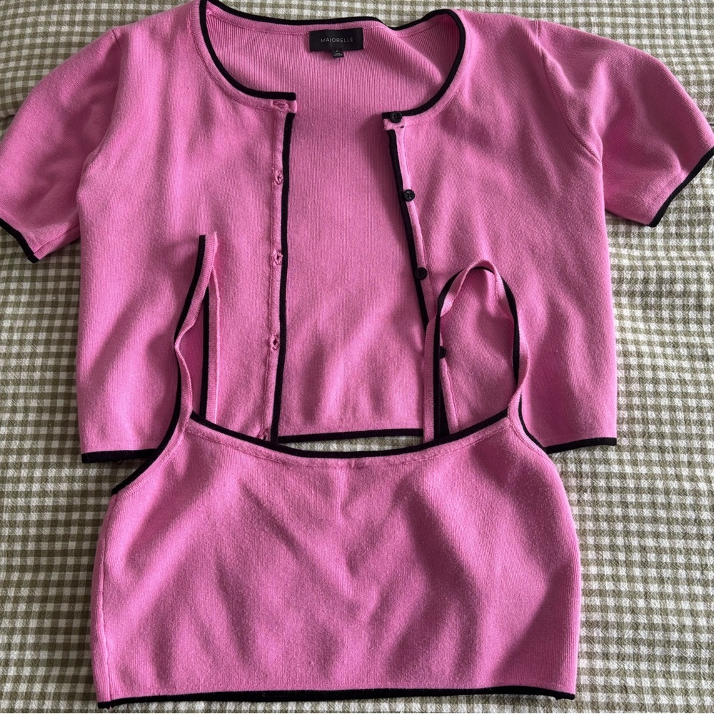 MAJORELLE Pink Fitted Camisole Top